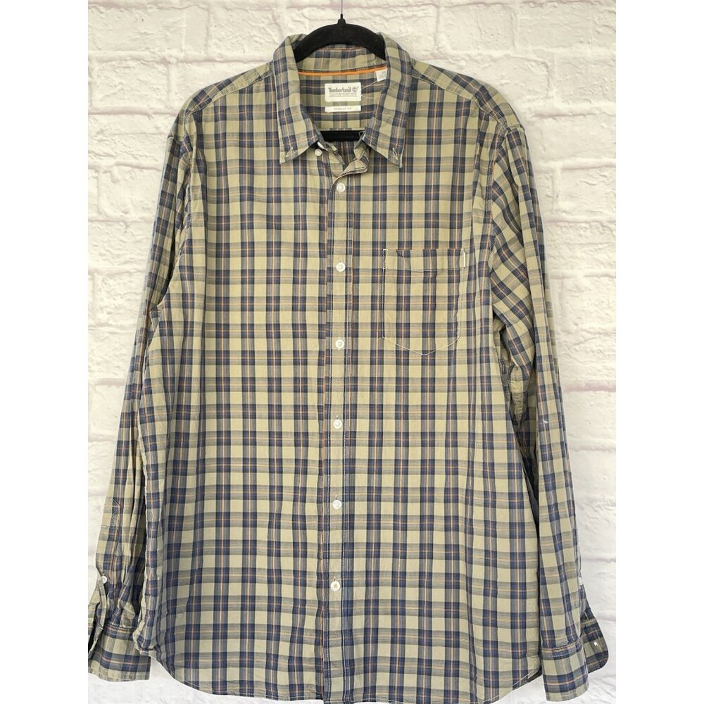 Timberland Men's Button Down Shirt Long Sleeve Casual Cotton Size XXL